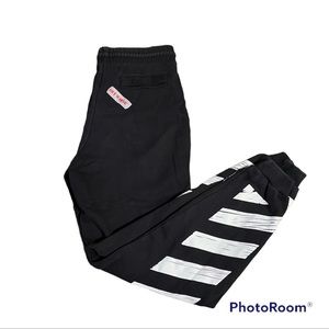 Off-White Virgil Abloh Diagonal Slim Jogger Sweatpants Sz M